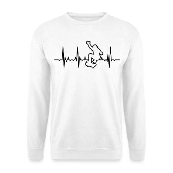 Skateboarding Heartbeat - Unisex Sweatshirt - white - Front