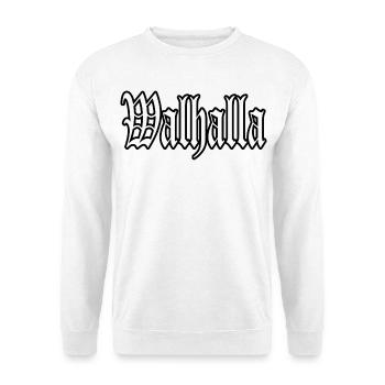 walhalla odin thor wikinger viking sticker shirt - Unisex Pullover - Weiß - Vorne