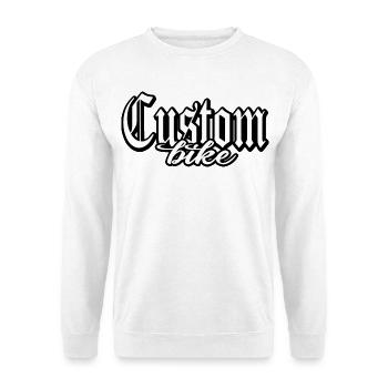 custom bike biker tour rock bobber tuner tuning - Unisex Sweatshirt - white - Front