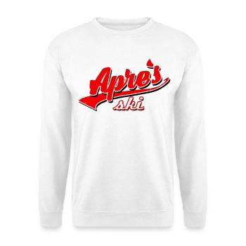 apres ski snowboard slope suisse jeu de remontées mécaniques - Sweat-shirt Unisexe - blanc - Devant