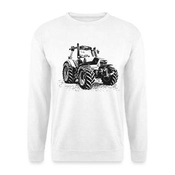 Tracteur - Sweat-shirt Unisexe - blanc - Devant