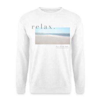 Relax – Sea Sand Salt - Unisex Pullover - Weiß - Vorne