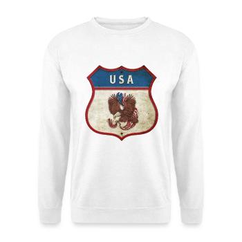 USA coat of arms eagle design - Unisex Sweatshirt - white - Front