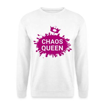 Chaos Queen Krone - Unisex Pullover - Weiß - Vorne