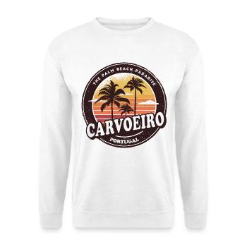 Carvoeiro Portugal Vintage Beach Design - Unisex Pullover - Weiß - Vorne