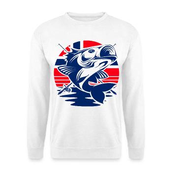 Norvège Pêche à la ligne Pêche - Sweat-shirt Unisexe - blanc - Devant