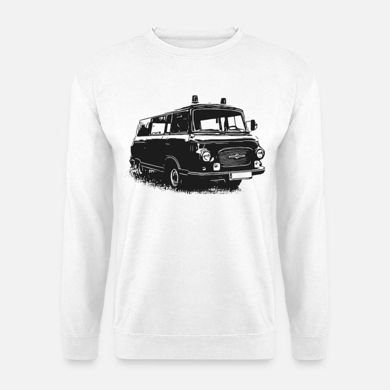 Barkas with blue light - Unisex Sweatshirt - white