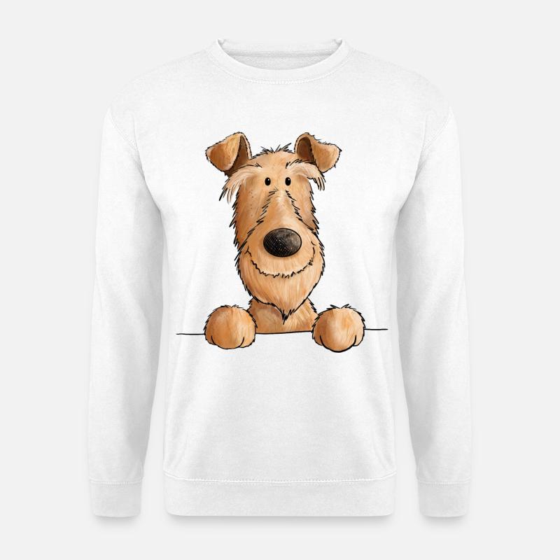 Irish Terrier Hund I Hunderasse - Unisex Pullover - Weiß