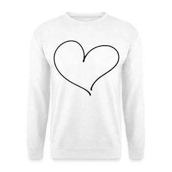 Herz / Liebe - Unisex Pullover - Weiß - Vorne