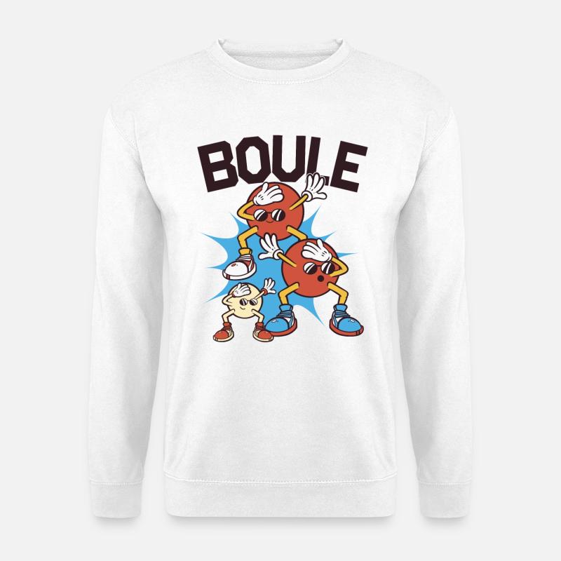 Boulekugel Pétanque Outfit für Bouler Boules - Unisex Pullover - Weiß