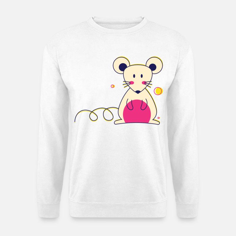 Ratte / Maus - Unisex Pullover - Weiß