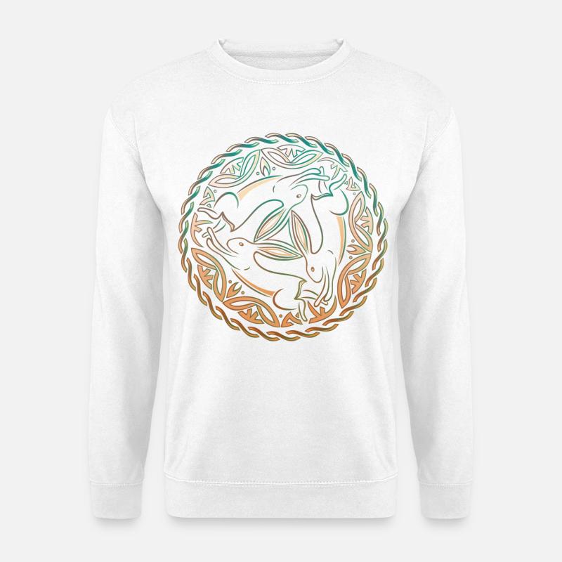 Three Rabbits Three Picture Easter - Unisex Sweatshirt - white