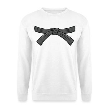 Karategürtel, Schwarzgurt 1. Dan, Karate Instruktor - Unisex Pullover - Weiß - Vorne