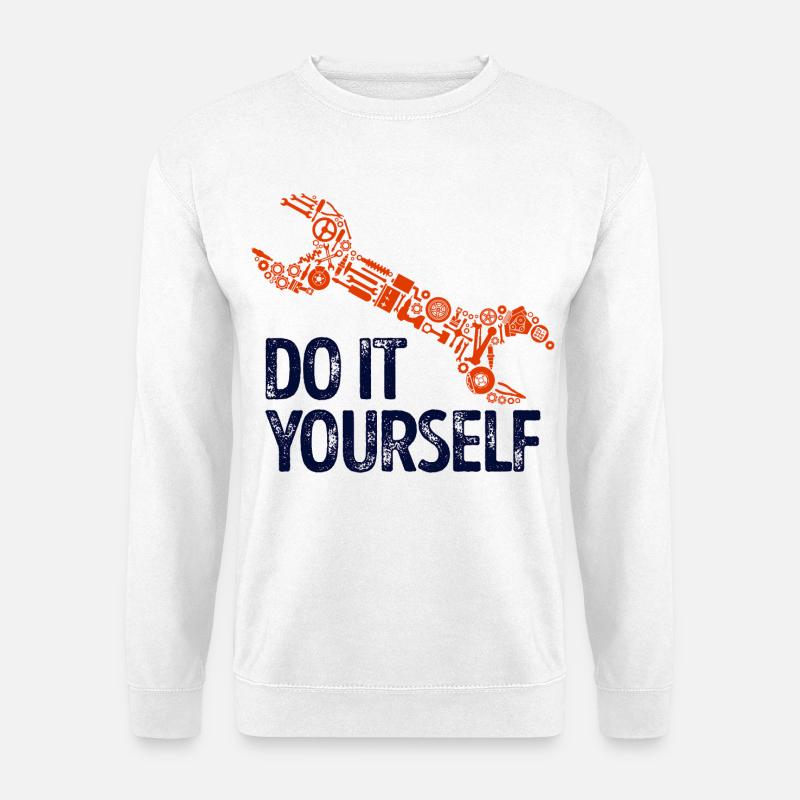 Auto Schraubenschlüssel Statement Schrauber - Unisex Pullover - Weiß