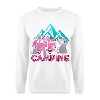 Camping Mountains - Family Caravan - Unisex Sweatshirt - white - Front