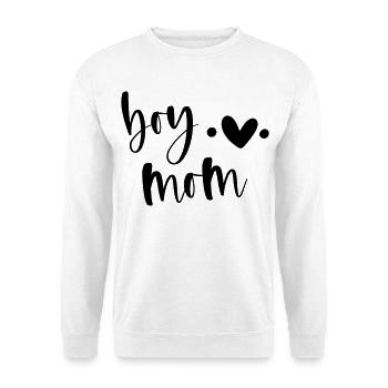 boy mom | Mama | beste Mama | Geschenkidee - Unisex Pullover - Weiß - Vorne