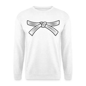 Judo Gürtel Jiu-Jitsu Weißgurt Judo 6. Kyu Obi - Unisex Pullover - Weiß - Vorne