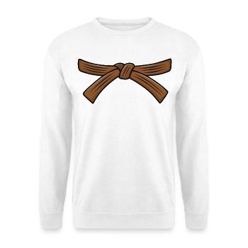Judo Gürtel Jiu-Jitsu Braungurt Judo 1. Kyu Obi - Unisex Pullover - Weiß - Vorne