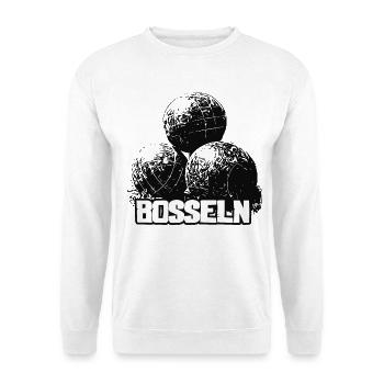 Bosseln | 3 Bossel Kugeln | Boßeln - Unisex Pullover - Weiß - Vorne