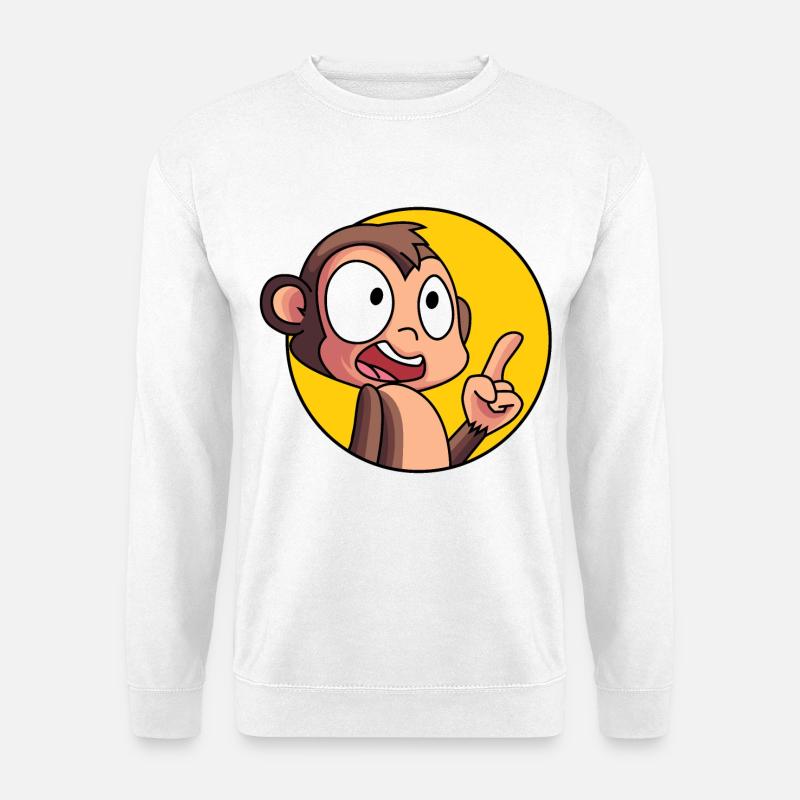 Schlaues Äffchen - Unisex Pullover - Weiß