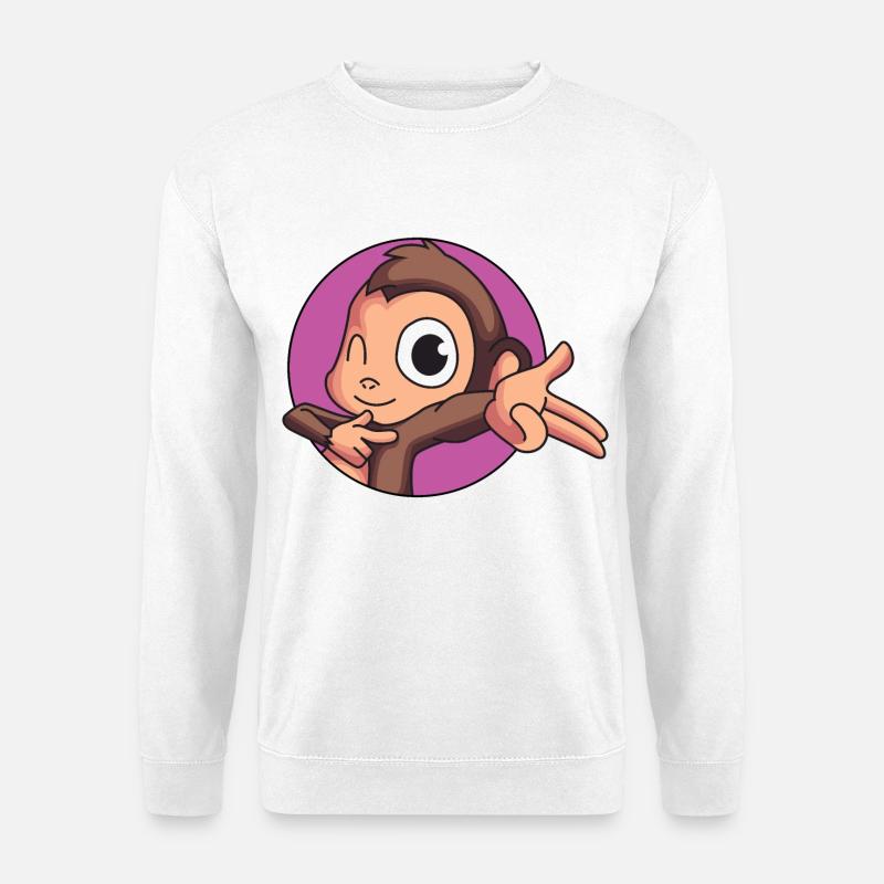 Freches Äffchen - Unisex Pullover - Weiß