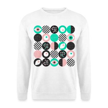 minimalisme audacieux l points l menthe & rose - Sweat-shirt Unisexe - blanc - Devant
