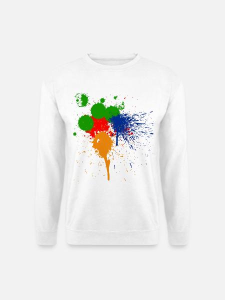 Heller abstrakter Farbfleck - Unisex Pullover - Weiß