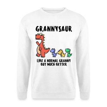 Grand-mère Grand-mère Dinosaure Drôle de déclaration - Sweat-shirt Unisexe - blanc - Devant
