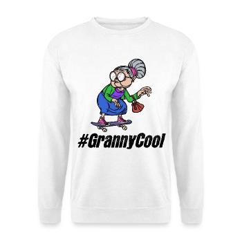 Cool Großmutter Oma Spruch Alte Frau Brille - Unisex Pullover - Weiß - Vorne
