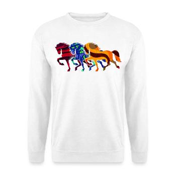 Cool Gallop Chevaux Islandais Cheval Amour Chevaux - Sweat-shirt Unisexe - blanc - Devant