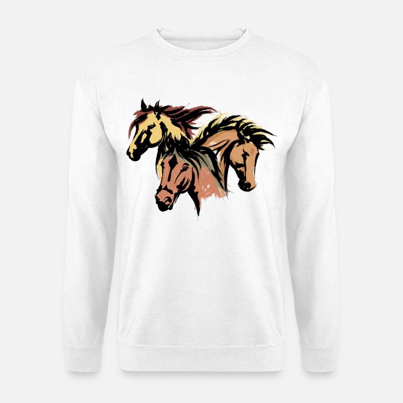 Pferde Hengst Islandpferde Pferdeliebe Isländer - Unisex Pullover - Weiß