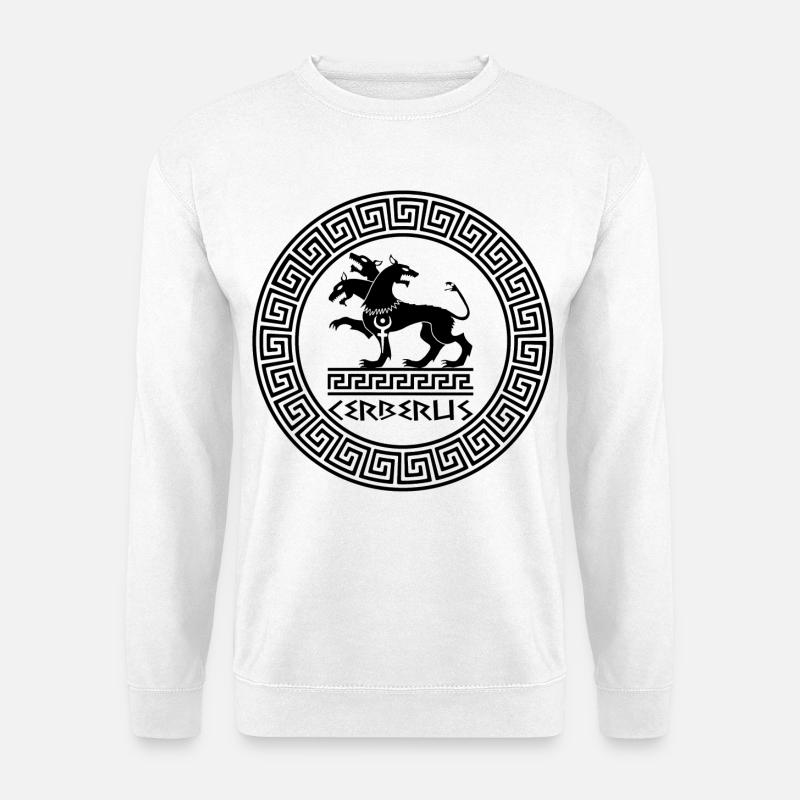 Der Wächter der Unterwelt (schwarz) - Unisex Pullover - Weiß