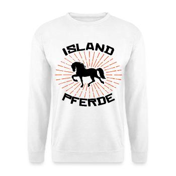Galopp Pferde Isländer Islandpferde Statement - Unisex Pullover - Weiß - Vorne