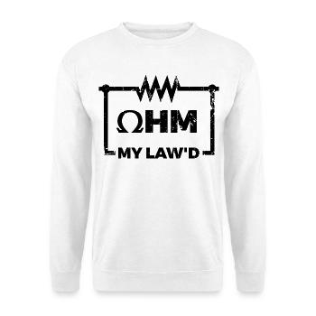 Ohmsches Gesetz Witz - Unisex Pullover - Weiß - Vorne