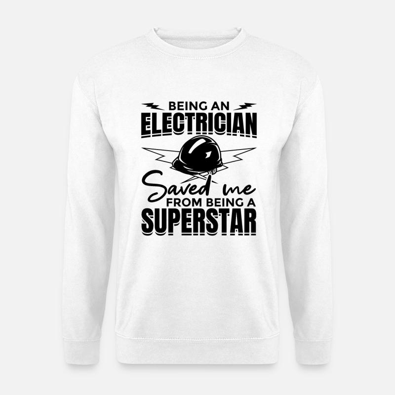 Lustiger Elektrikerwitz - Unisex Pullover - Weiß