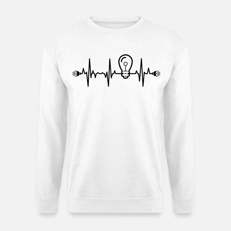 Elektriker Herzlinie - Unisex Pullover - Weiß
