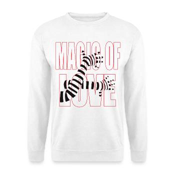 Magic of Love – Bold Romantic Statement Design - Unisex Pullover - Weiß - Vorne