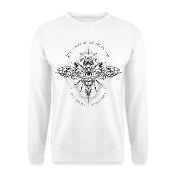 Biene Psychodelisch Geometrie Muster cooler Spruch - Unisex Pullover - Weiß - Vorne