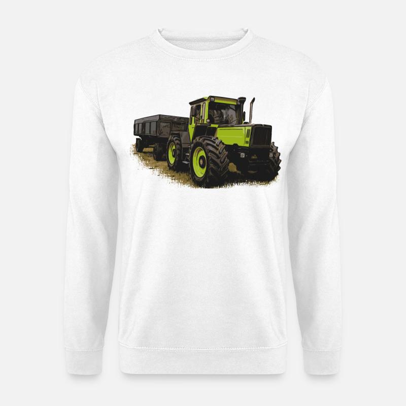 MB trac 1600 turbo with trailer - Unisex Sweatshirt - white