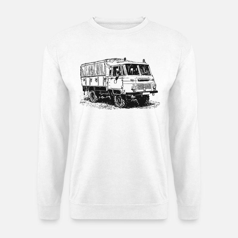 Robur LO LD MTW mit Blaulicht - Unisex Pullover - Weiß