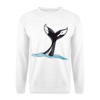 Whale Fin Whale Fin - Unisex Sweatshirt - white - Front