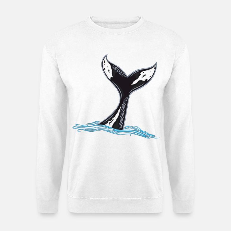 Walflosse Wal Flosse - Unisex Pullover - Weiß