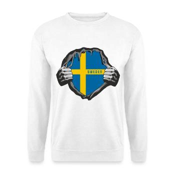 Sweden flags design - Unisex Sweatshirt - white - Front