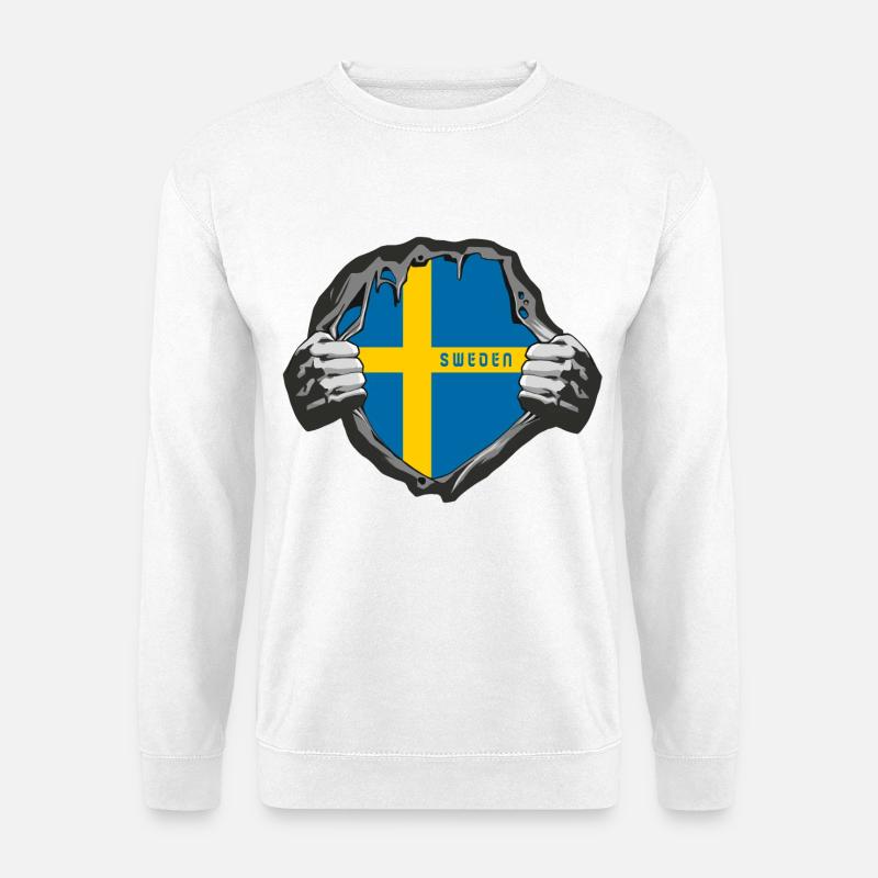 Sweden flags design - Unisex Sweatshirt - white