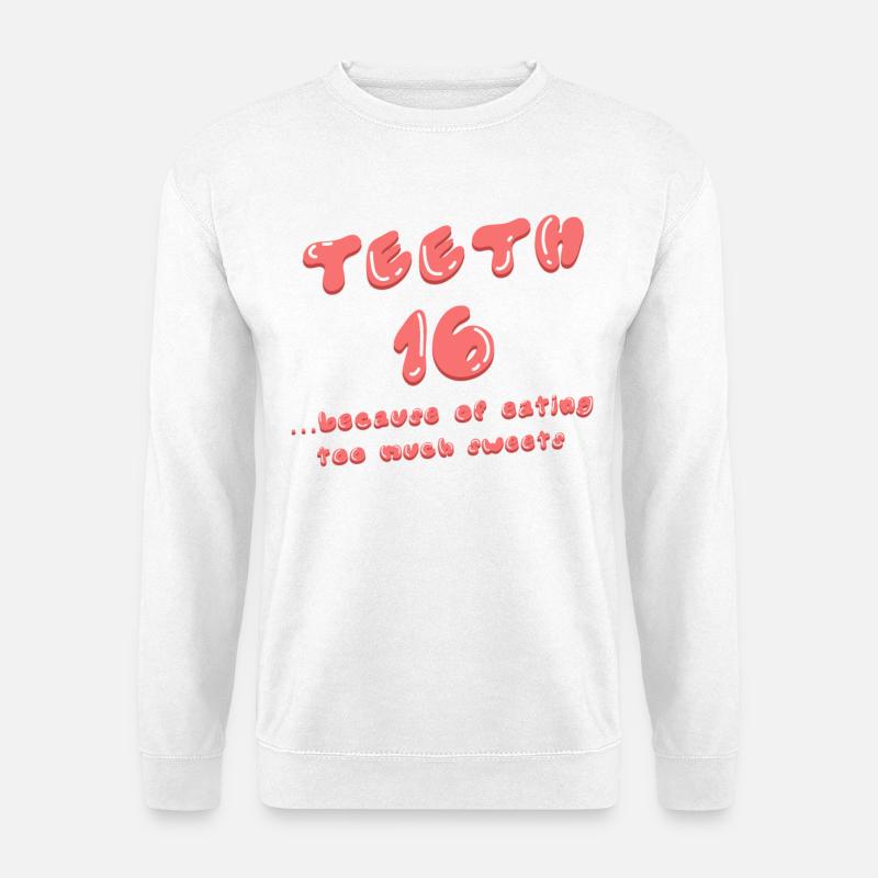 Naschkatzen Naschen Nachspeise Lecker Statement - Unisex Pullover - Weiß