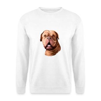Dogue De Bordeaux Aquarelle pour chien Illustration - Sweat-shirt Unisexe - blanc - Devant