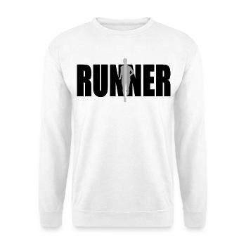Runner - Unisex Sweatshirt - white - Front