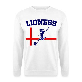 Lionnes championnes d’Angleterre de football féminin - Sweat-shirt Unisexe - blanc - Devant