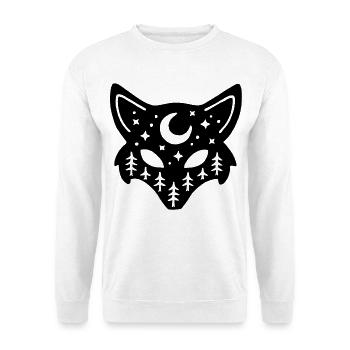 Black fox totem of nature - Unisex Sweatshirt - white - Front