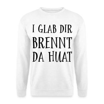 Lustige Sprichwörter aus Bayern - Unisex Pullover - Weiß - Vorne